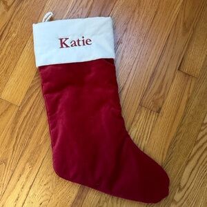 Pottery Barn “Katie” Classic Velvet Christmas Stocking